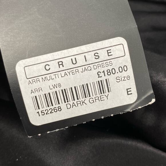 ARROGANT CAT NWT Dark Grey Metallic Multi Layered Jacquard Pencil Dress Size XS - Picture 10 of 11